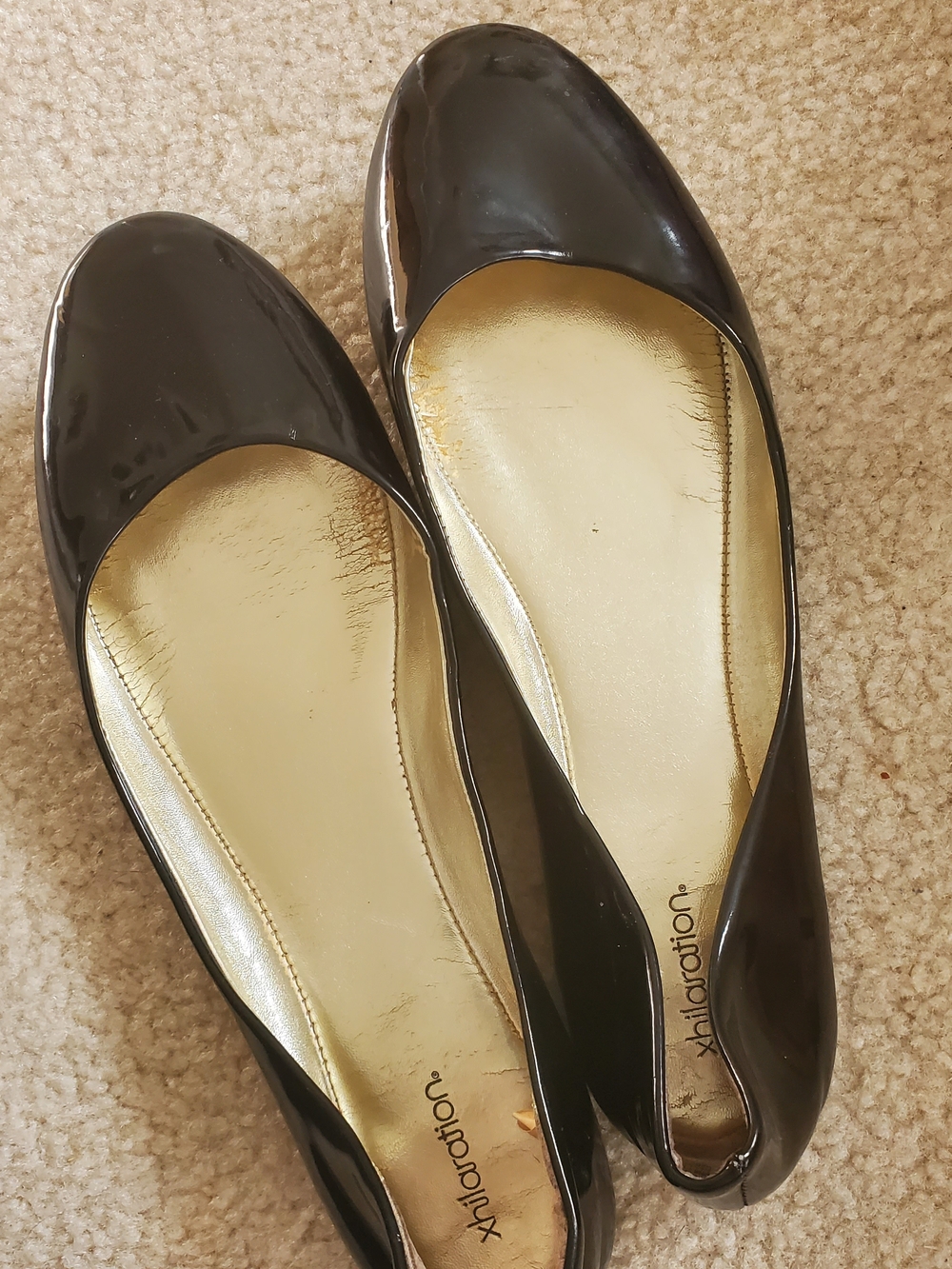 Xhilaration Black Patent Ballet Flats sz 11M